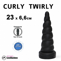 Фаллоимитатор CURLY TWIRLY спиральный Vac-U-Lock силикон, 23 см