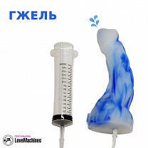 Фаллоимитатор с эякуляцией Гжель силикон, 23 см